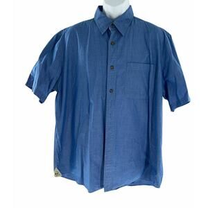 Boston Traders Shirt Mens 2XL Short Sleeve Chest Pocket Button Up Casual Preppy